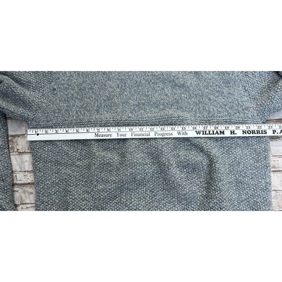 PECONIC BAY TRADERS Men’s Blue Marled Gray Knit Sweater Size L Wool - Picture 4 of 5